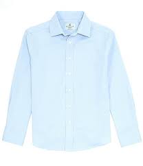 Photo 1 of Hestenve Kid Boys Button Down Cotton Linen Shirt Casual Long Sleeve Dress Shirt