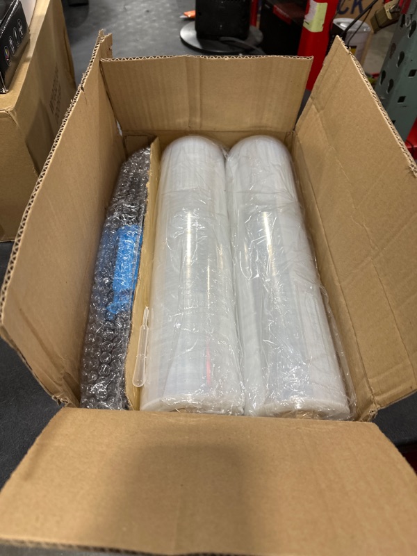 Photo 2 of Stretch Film, PANDRI 2 Rolls Stretch Wrap with Handles Industrial Strength, Clear Shrink Wrap, Plastic Wrap for Moving Pallet Wrap, 15" x 1200 Ft Per Roll, 60 Ga, 2 Handles