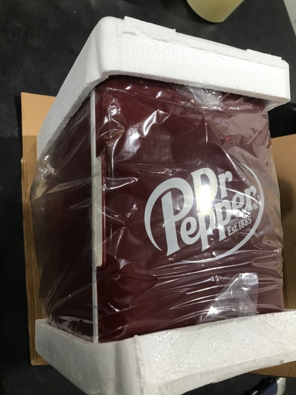Photo 2 of CURTIS MIS135DRP DR. Pepper Mini Portable Compact Personal Fridge Cooler, 4 Liter Capacity, 6 Cans, Makeup, Skincare, Freon-Free & Eco Friendly, Maroon