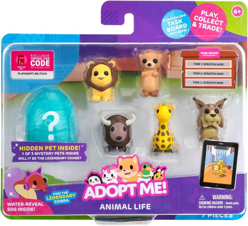 Photo 1 of Adopt Me! Pets Multipack Animal Life - Hidden Pet - Top Online Game, Exclusive Virtual Item Code Included - Fun Collectible Toys for Kids Featuring Your Favorite Pets, Ages 6+
