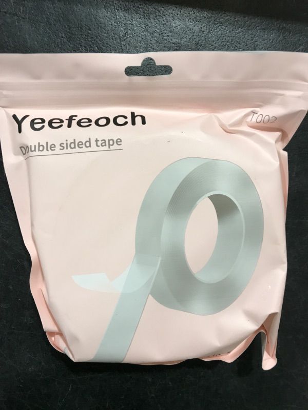 Photo 2 of Yeefeoch Double Sided Tape Heavy Duty, Adhesive mounting Picture Hanging Strips Adhesive DIY Nano Tape for Wall Heavy Tape, T002 ?Double Sided Tape Heavy Duty (M, 0.07 in*1.18 in*10 Feet)