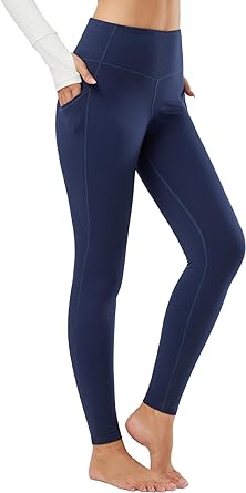 Photo 1 of BALEAF Women's Fleece Lined Leggings Thermal Warm Winter Tights High Waisted Yoga Pants Cold Weather with Pockets  SIZE 2XL