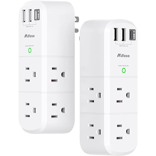 Photo 1 of 2-Pack Mifaso 1800J 6-Outlet Surge