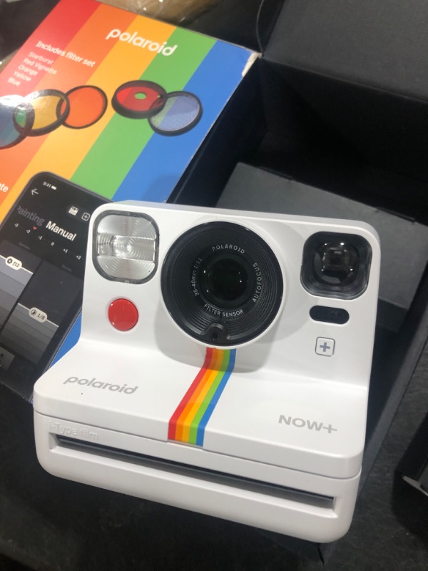 Photo 3 of Polaroid Now+ 2nd Generation I-Type Instant Film Bluetooth Connected App Controlled Camera - White (9077) Gen2 Camera White