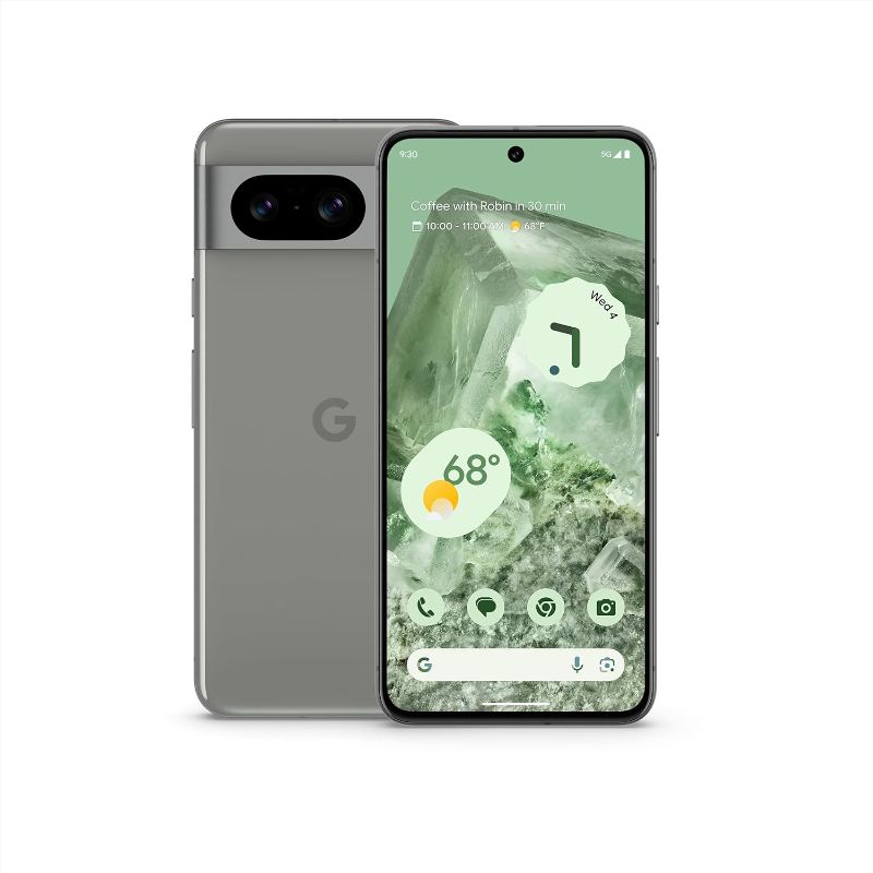 Photo 1 of Google Pixel 8 - Unlocked Android Smartphone with Advanced Pixel Camera, 24-Hour Battery, and Powerful Security - Hazel - 128 GB
