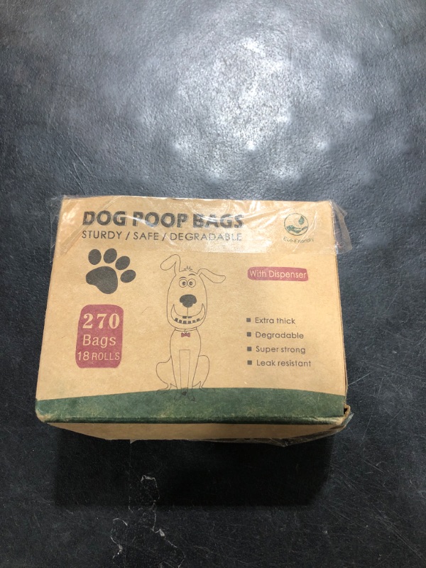 Photo 2 of 270 Count Dog Waste Bags with Dispenser Leak Proof Extra Thick for Walking, Leash Training & Travel Multicolor