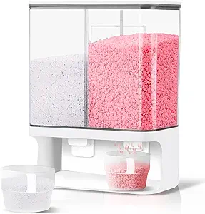 Photo 1 of 105 Oz Laundry Detergent Dispenser with Nail - Wall Mounted Scent Booster Beads Container, Softener Beads Storage, Rice Dispenser, Dry Food/Solid Grain Organizer https://a.co/d/3t2Bpze