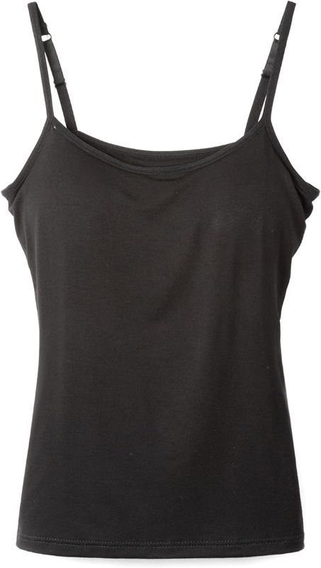 Photo 1 of  Women Camisole with Built in Bra, Adjustable Spaghetti Strap Cami Tanks Basic Padded Layering Yoga Top