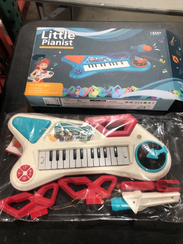 Photo 2 of Conomus Piano Toy Keyboard 22 Keys for Kids 1 Year Old Girl Birthday Gifts,Kids Piano Keyboard Toy Instruments DJ Piano with Microphone