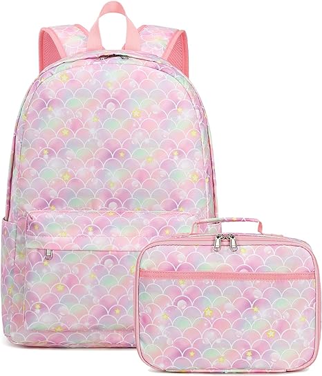 Photo 1 of Biesena.h Backpack For Girls School Backpack Set Kids Book Bag With Lunch Box Preschool Toddler Backpack
