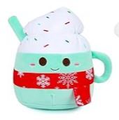 Photo 1 of Zcstioxl Cute Blue Cream Cup Plush Toy, Christmas Plush Soft Stuffed Animals Blue Cup Plushie Pillow, 8in Cup Shape Stuff Doll Home Decor, for Kids Kawaii Christmas Decoration