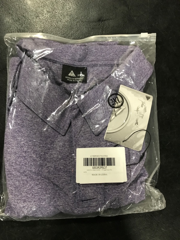 Photo 2 of WENTTUO Polo Shirts for Men Moisture Wicking UPF 50+ Mens Polo Shirts Short Sleeve Summer Casual Tennis Golf Shirts for Men XX-Large 1-170-light Purple