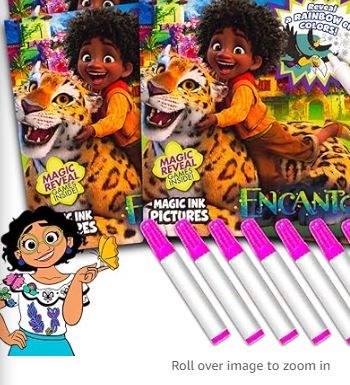 Photo 1 of Disney Encanto Imagine Ink Coloring Book Set for Girls Boys - 6 Pack No Mess Encanto Coloring Books with Barn Bots Stickers and Door Hanger (Disney Encanto Party Favors)