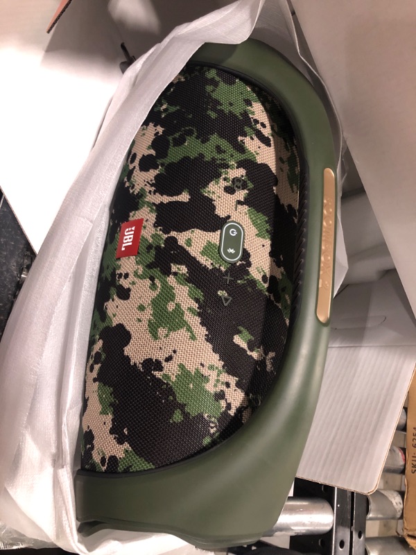 Photo 2 of JBL Boombox 2 Waterproof Portable Bluetooth Speaker - Squad Camo (Renewed)
