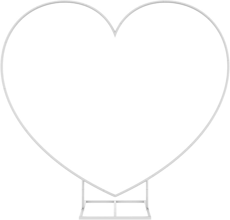 Photo 1 of  Large Size Metal Balloon Arch Kit, Wedding Heart Arch Stand, Love Balloon Column Arch Frame for Wedding, Bridal, Valentine's Day, Engagement and Birthday Party Supplies
