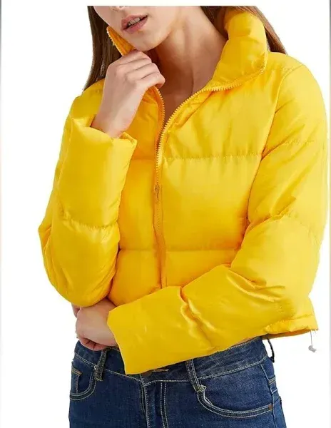 Photo 1 of Hujoin Women's Crop Short Jacket Cropped Puffer Fashion Jackets for Women Warm Winter Lightweight Coat 4XL