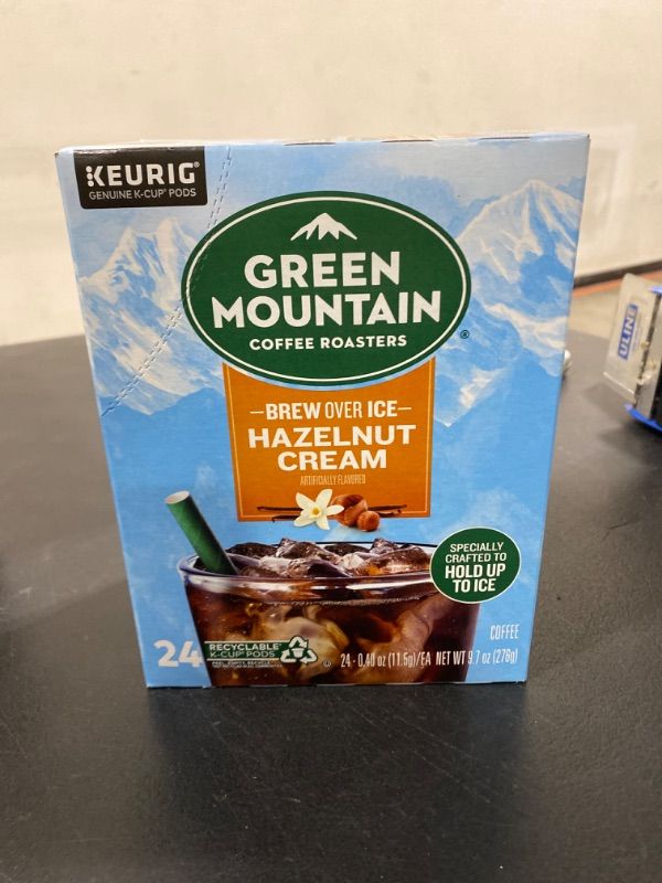 Photo 2 of Green Mountain Coffee Roasters Brew over ice hazelnut cream artificially flavored 24-0.40 oz K-Cup Pods EXP 01/20/2024