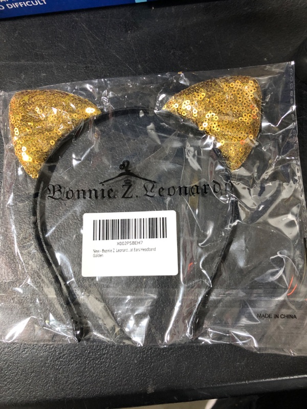 Photo 1 of bonnie  Z. Leonardo Sequin Cat Ears Headband Golden