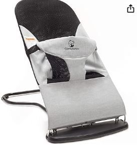 Photo 1 of AMKE CooCon Baby Bouncer,Ergonomic Bouncer Seat for Babies with 3 Recline Positions,Portable Newborn Bouncer Seat, Mesh Design Bouncers for Infants,Beige