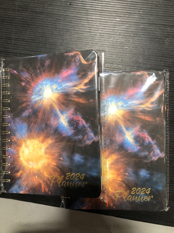 Photo 1 of Pack of 2 2024 School Planner, Planner 2024 Academic Year, Weekly and Monthly Planner Spiral Bound Hardcover 8.5 * 6.4" 