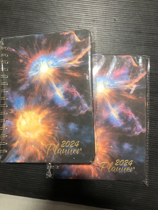 Photo 1 of Pack of 2 2024 School Planner, Planner 2024 Academic Year, Weekly and Monthly Planner Spiral Bound Hardcover 8.5 * 6.4"