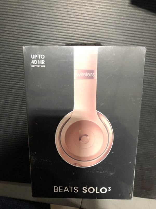 Photo 2 of Beats Solo3 Wireless On-Ear Headphones - Apple W1 Headphone Chip, Class 1 Bluetooth, 40 Hours of Listening Time, Built-in Microphone - Rose Gold (Latest Model)