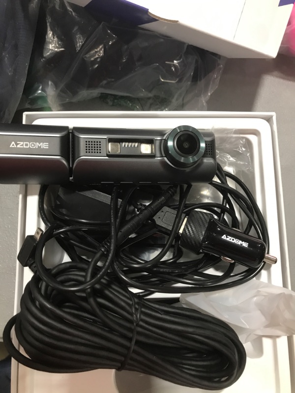 Photo 1 of AZDOME M550 4K WiFi 3 Channel On Dash Cam, Dual Front and Rear for Car 4K+1080P Free 64GB Card, Built-in GPS 24H Parking Mode IR Night Vision WDR 3.19" IPS, Max up Support to 256GB, Easy to Install