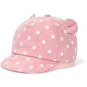 Photo 1 of Andy's Orchids Sun Hat for Baby Boy Girl, Children Kids Baseball Cap Soft Cotton Toddler Infant Duck Caps Sun Protection Hats Cute Cartoon Breathable Cap for Spring Summer Pink
