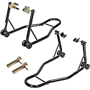 Photo 1 of  Universal Motorcycle Stands, 882 Lbs Capacity Front Rear Wheels Lift Combo with U+L Adjustable Swingarm Spool, Heavy Duty Paddock Stands for BMW Suzuki Yamaha Honda Kawasaki, Black