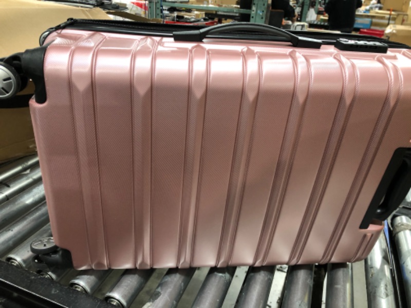 Photo 3 of Samsonite Omni 2 Hardside Expandable Luggage with Spinner Wheels, Checked-Medium 24-Inch, Rose Gold Checked-Medium 24-Inch Rose Gold *ONE SUITCASE*