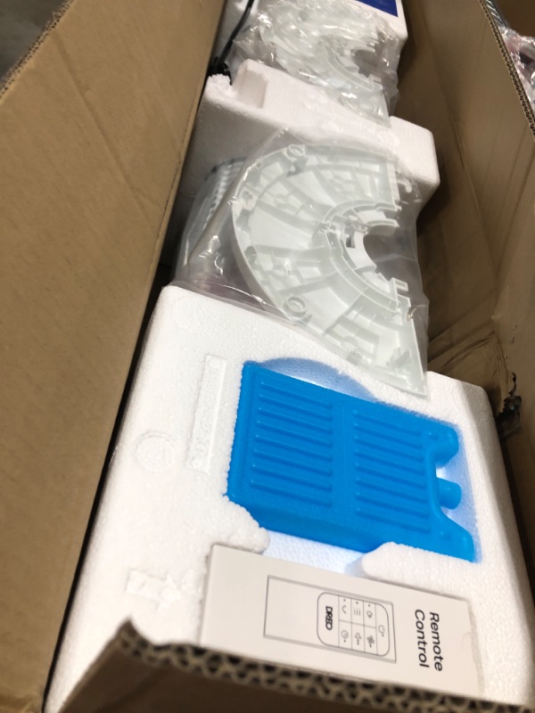 Photo 1 of Dreo Evaporative Air Cooler, 40” Cooling Fans that Blow Cold Air, 2023 Upgrade with 80° Oscillating, Removable Water Tank, Ice Packs, Remote Control, 4 Speeds, 7H Timer, Swamp Cooler for Bedroom White