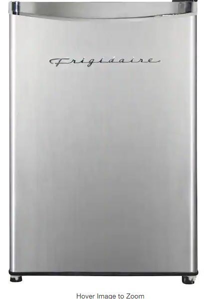 Photo 1 of 3.2 cu. ft. Retro Vintage Compact Mini Refrigerator with Freezer with Platinum Door Design