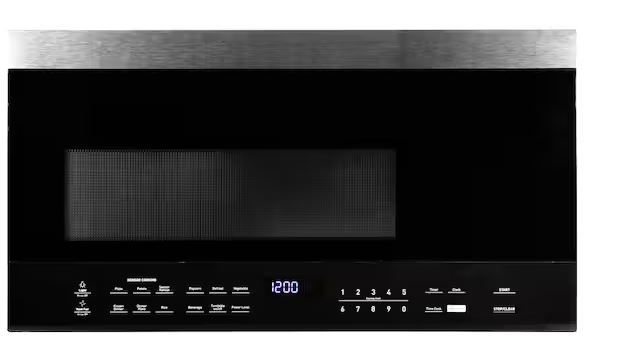 Photo 1 of 31.3 in. Width 1.6 Cu. Ft. 1000 Watt Over-the-Range Microwave in Stainless Steel