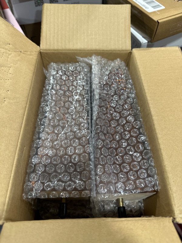 Photo 1 of 8 inch Wooden Furniture Legs, La Vane Set of 4 Solid Wood Square Walnut Mid-Century Modern M8 Replacement Bun Feet with Pre-Drilled 5/16 Inch Bolt & Mounting Plate & Screws for Couch Sofa Armchair 8" / 20cm Walnut