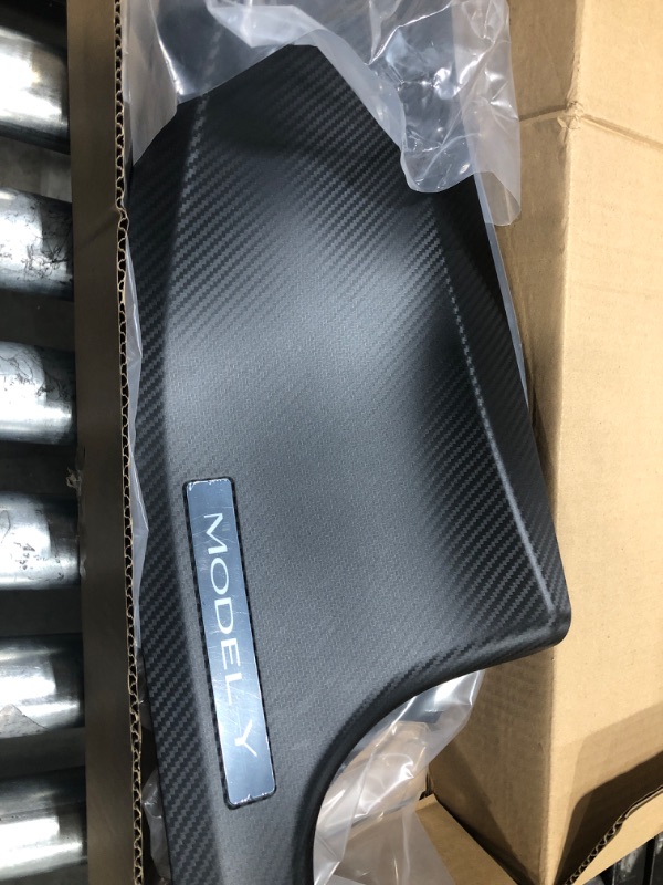 Photo 1 of BMZX Tesla Model Y Door Sill Protector(2 PCS Rear Door Sills) Carbon Fiber Door Sill Scuff Plate Guard