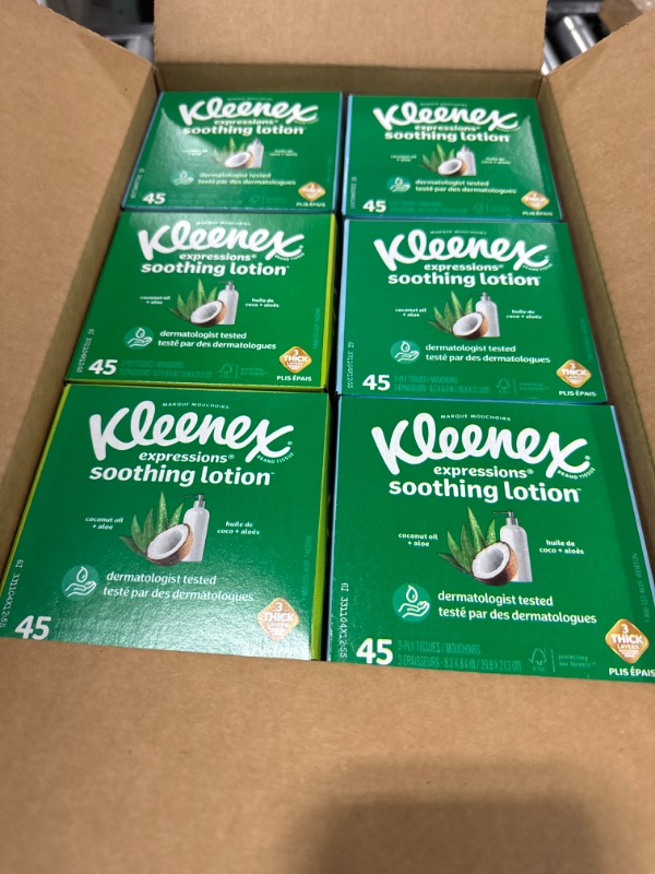 Photo 2 of 12 Cube Boxes of Kleenex Expressions Soothing Lotion Facial Tissues 