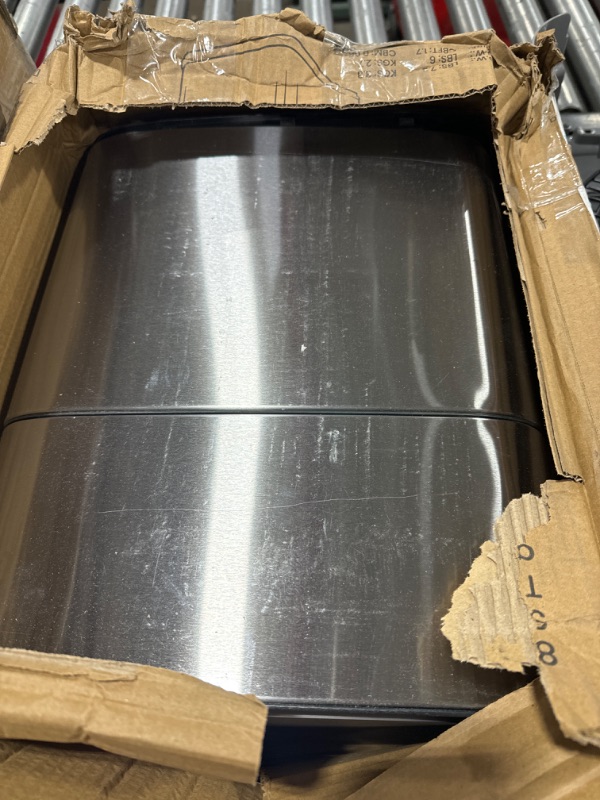 Photo 1 of iTouchless 8 Gallon ChildGuard Sensor Trash Can with AbsorbX Odor Filter, 30 Liter Automatic Kitchen Garbage Bin Prevents Children Opening Lid, Battery or AC Adapter (Not Included), Stainless Steel 8 Gallon Sensor Can