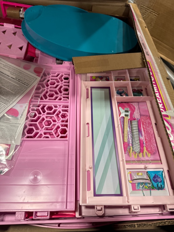 Photo 3 of Barbie Dreamhouse 2023, Pool Party Doll House with 75+ Pieces and 3-Story Slide, Barbie House Playset, Pet Elevator and Puppy Play Areas?