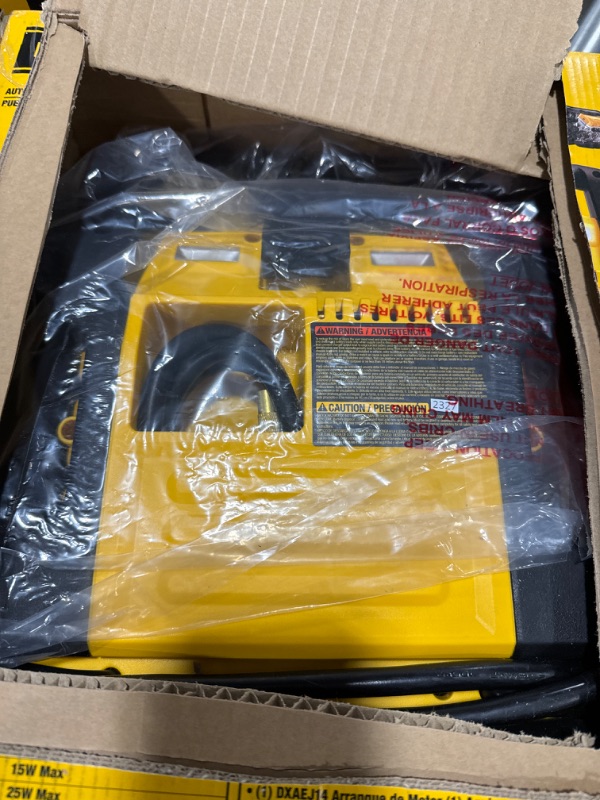 Photo 2 of DEWALT DXAEJ14-Type2 Digital Portable Power Station Jump Starter - 1600 Peak Amps with 120 PSI Compressor, AC Charging Cube, 15W USB-A and 25W USB-C Power for Electronic Devices 1600 Amps