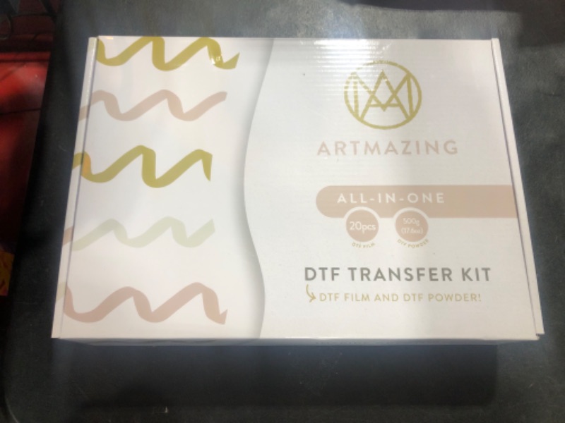 Photo 3 of DTF Powder and Transfer Film, DTF Kit - 20 Sheets, A4 Fade Resistant DTF Transfer Film and 1.1lb Fine Adhesive DTF Powder for Sublimation - Iron on Heat Transfer Paper for Any Fabrics w/Manual