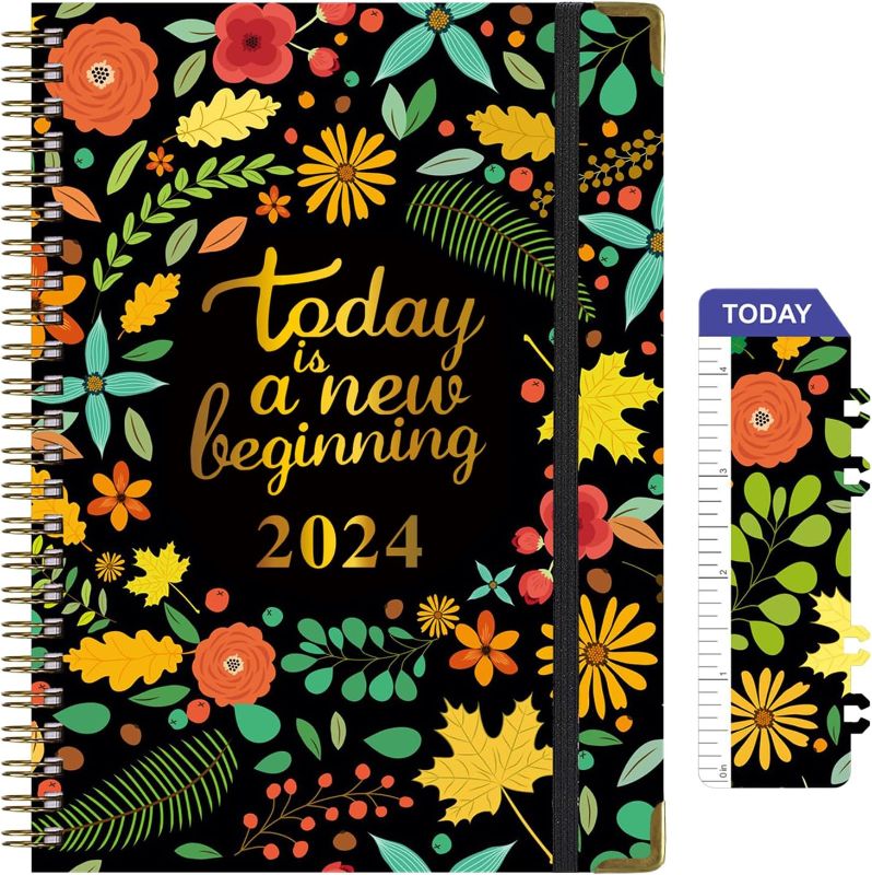Photo 1 of 2024 Planner, Weekly & Monthly Planner 2024 from Jan. 2024-Dem. 2024, 6.1"×8.5", Academic Planner 2024 with Tabs, Thick Paper, Twin-Wire Binding, Home or Office Use for Gifts
X2