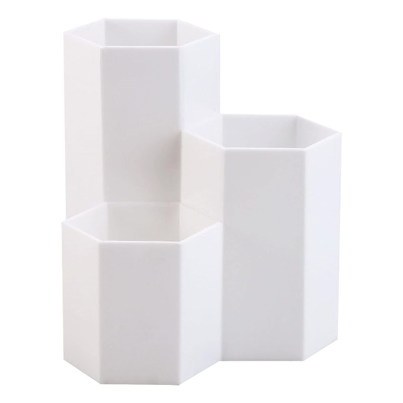 Photo 1 of Organizer 3 Slot Plastic Pen Storage Organizer , White
X2