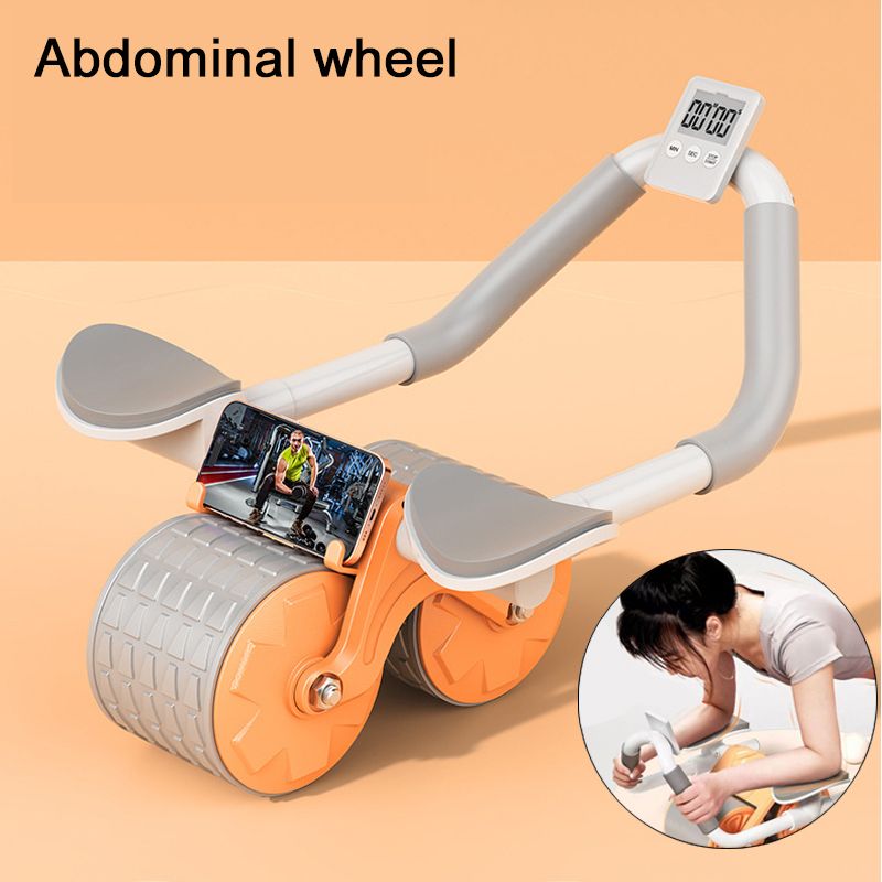 Photo 1 of 2023 New Wheels Roller, Ab Roller Wheel, Abdominal Exercise Wheel, Double Wheel Abdominal Wheel, Domestic Abdominal Exerciser with Knee Mat for Body Fitness Strength Training Home Gym