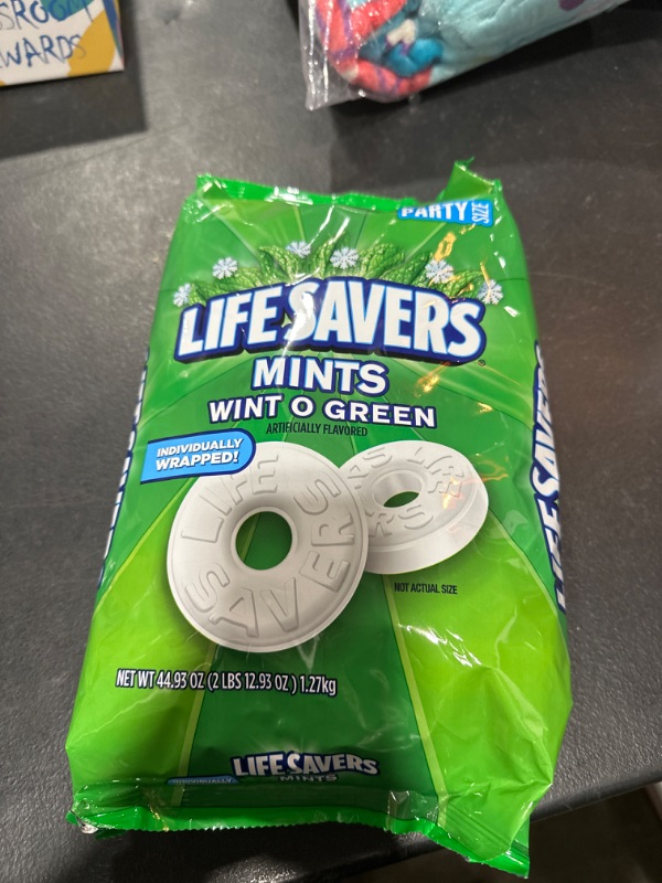 Photo 2 of LIFE SAVERS Wint-O-Green Breath Mint Bulk Hard Candy, Party Size, 44.93 oz Bag