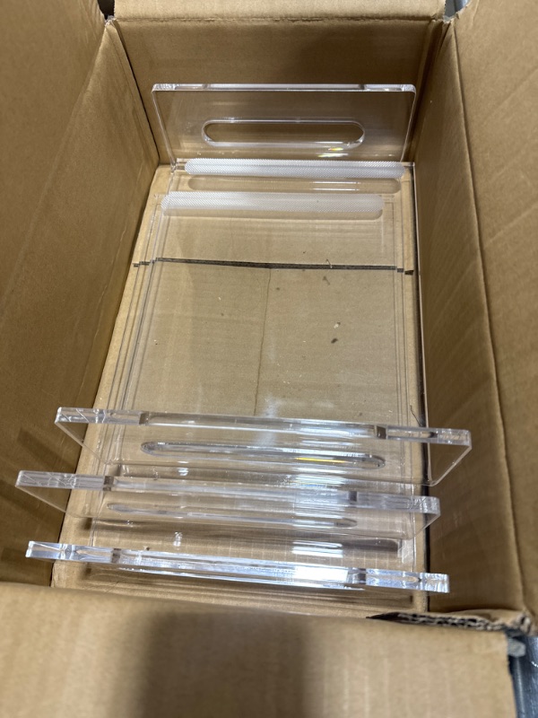 Photo 1 of Zimilar Dual Monitor Stand Riser, Acrylic Monitor Stand with Adjustable Length and Angle, Clear Monitor Stand with Storage, Monitor Stand for 2 Monitors, Premium Clear Monitor Riser for Desk