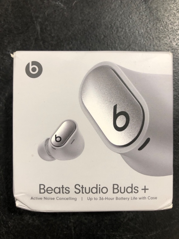 Photo 1 of Beats Studio Buds + - Silver with AppleCare+ (2 Years) Cosmic Silver Studio Buds + With AppleCare+ (2 Years)