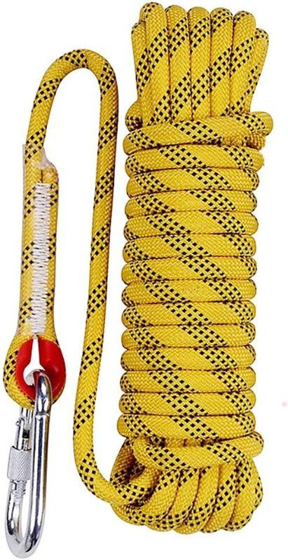 Photo 1 of 10mm 48ft  Outdoor Rock Climbing Rope;Tree Climbing Rope;Static Rope Climbing Rope for Adults;Escape Safety Rope Fire Rescue Parachute Climbing Equipment