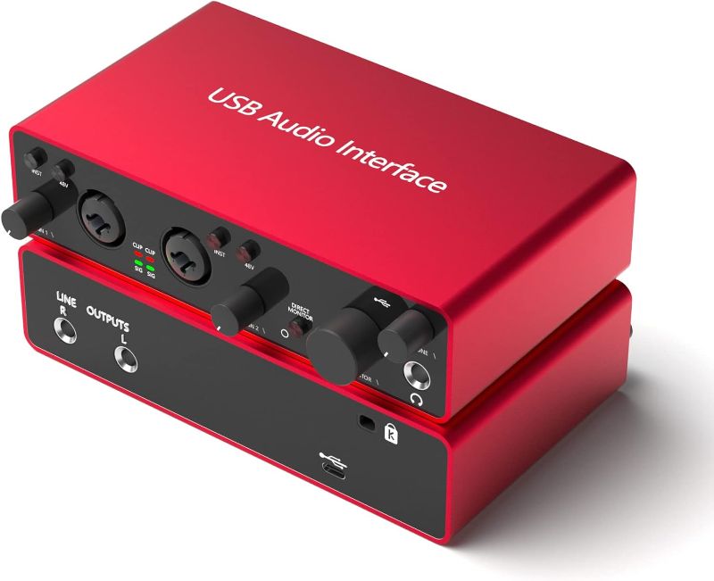 Photo 1 of 2nd Gen 2i2 Audio Interface with 48V Phantom Power 24 Bit/192kHz Support Smartphone/Tablet/PC For the Guitarist?Vocalist?Podcaster?TikTok Anchor (No DAW Recording Software)