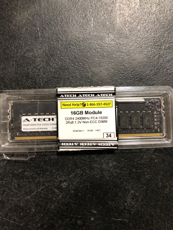 Photo 1 of A-Tech 16GB (16GB) DDR3 1600MHz PC3-12800 CL11 DIMM 2Rx8 1.5V 240-Pin Non-ECC UDIMM Desktop RAM Memory Module