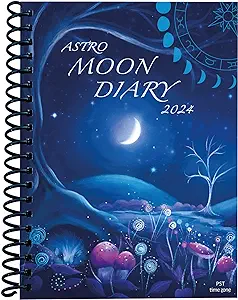 Photo 1 of MOON DIARY 2024 Datebook Calendar Personal Organiser (PST - Pacific Time) 